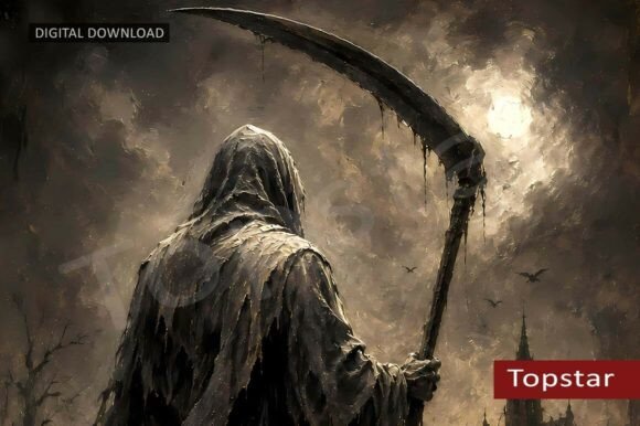 Download Grim Reaper Graveyard Halloween Decor - Halloween decor Collection
