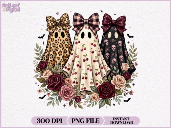 Download Floral Halloween Ghost PNG - Halloween ghost Collection