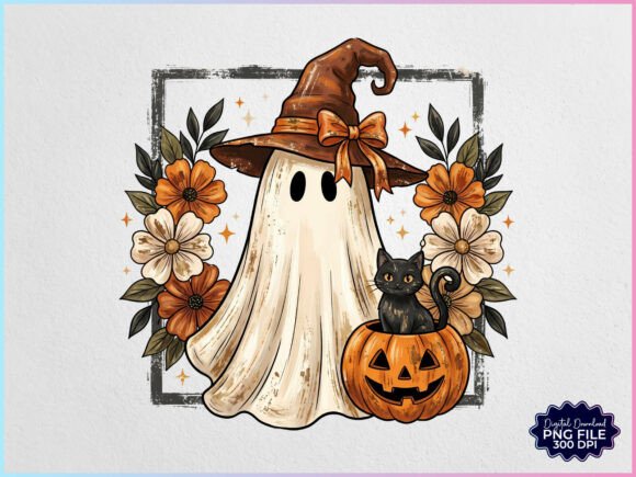 Download Vintage Halloween Ghost Witch PNG - Halloween ghost Collection