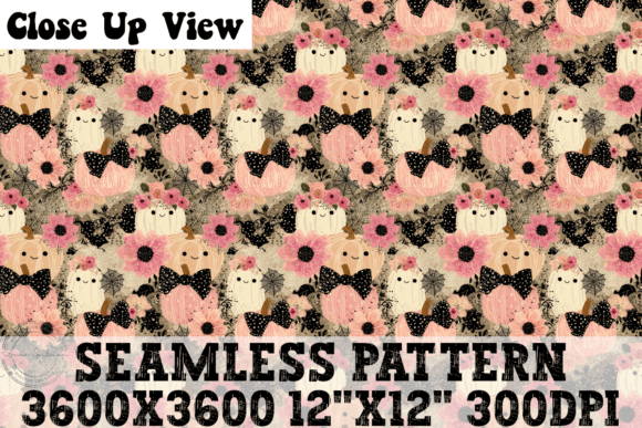 Download Floral Pink Halloween Ghosts &amp; Pumpkins - Halloween ghost Collection