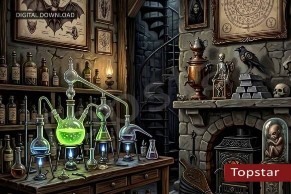 Download Gothic Library Decor for Halloween Decor - Halloween decor Collection