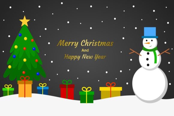 Download Merry Christmas Black Background - Premium Resources