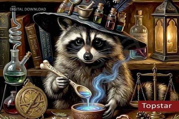 Download Cute Halloween Decor Funny Raccoon Witch - Halloween decor Collection