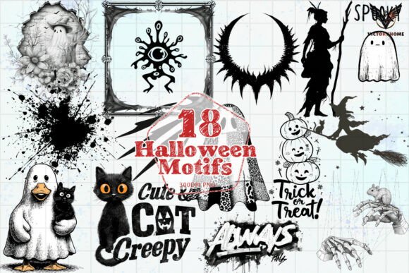 Download Eerie Halloween Motifs PNG - Halloween motifs Collection