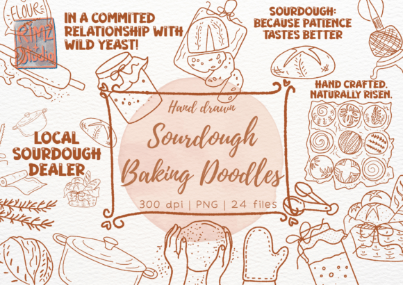 Download Sourdough Baking Doodle Hand Drawn Set - Baking Collection