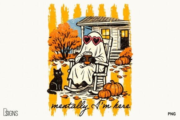Download Halloween Ghost Fall Mentally I'm Here - Halloween ghost Collection