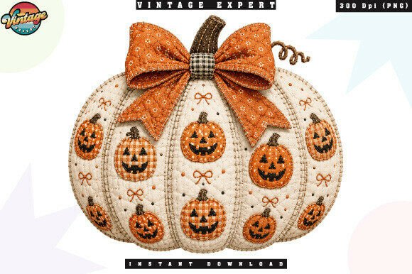 Download Halloween Pumpkin Bow Patchwork PNG - Halloween pumpkin Collection