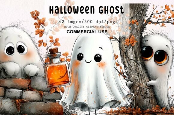 Download Whimsical Halloween Ghost PNG - Halloween ghost Collection