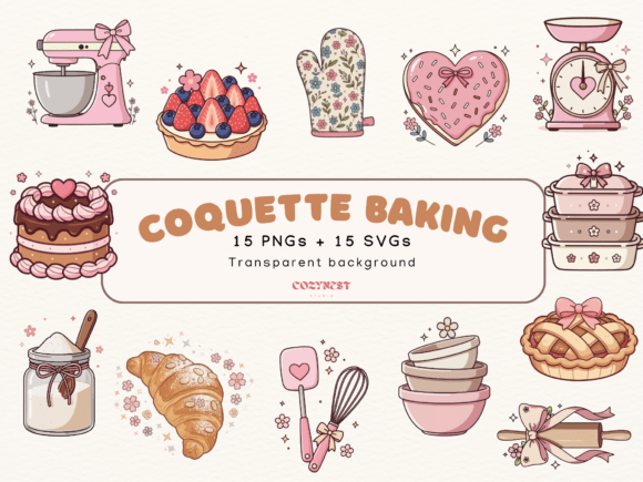Download Coquette Baking Cliparts, Cute Bakery - Baking Collection
