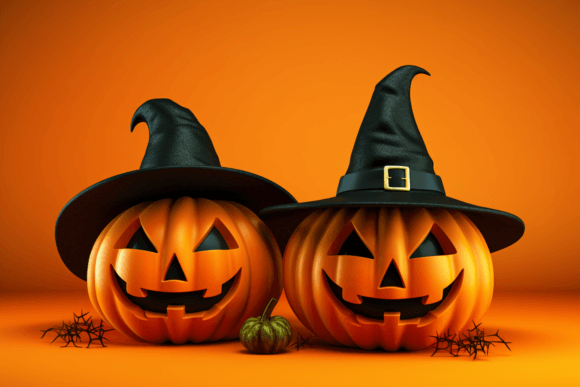 Download Spooky Halloween Pumpkins &amp; Witch Hats - Halloween pumpkin Collection